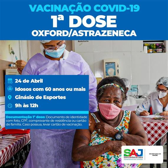 Chegada de 930 doses de vacinas contra Covid garante vacinação neste sábado (24) em SAJ
