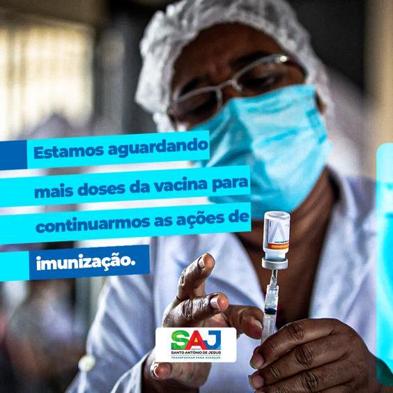 Covid: PMSAJ aguarda chegada de novas vacinas para avançar faixa etária