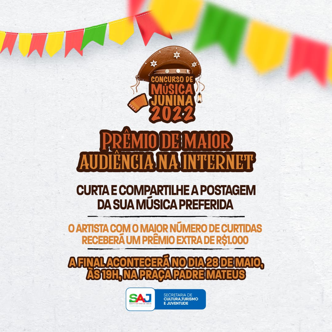 Prefeitura de Santo Antônio de Jesus está realizando concurso da música do São João