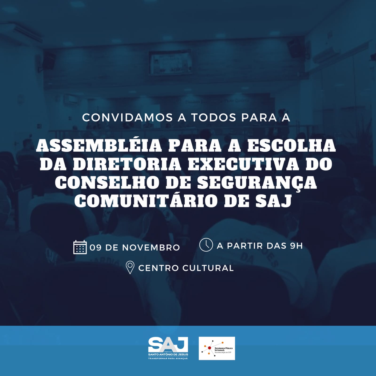 Prefeitura, em parceria com as polícias Militar e Civil da Bahia, convida população para assembleia de formação de Conselho de Segurança