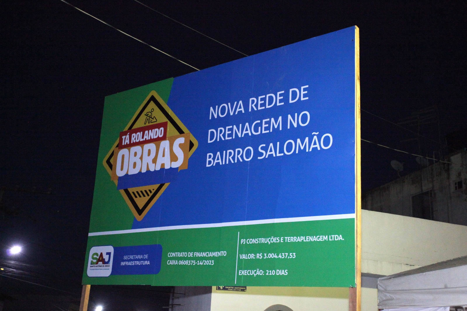 Prefeitura de Santo Antônio de Jesus realizou assinatura de ordem de serviço para obra de drenagem no Bairro Salomão