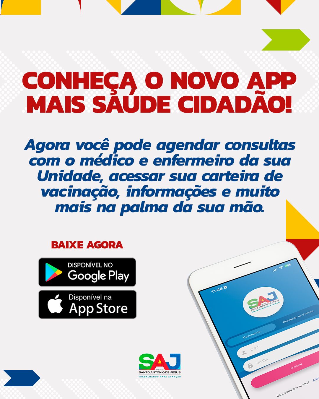 Prefeitura de Santo Antônio de Jesus lançou o aplicativo Mais Saúde Cidadão