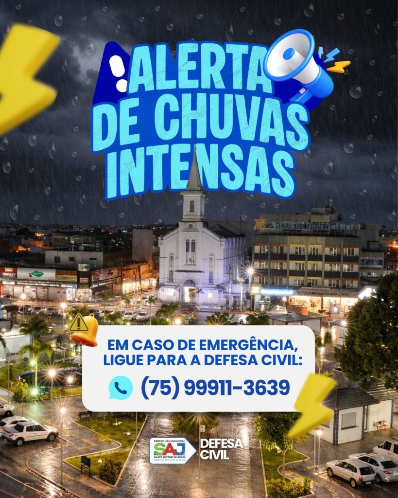 Prefeitura de Santo Antônio de Jesus coloca Superintendência de Defesa Civil em plantão diante do grande volume de chuva