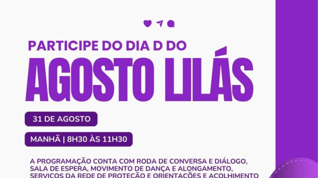 Prefeitura de Santo Antônio de Jesus promove programação especial do Agosto Lilás nesta segunda-feira (31)